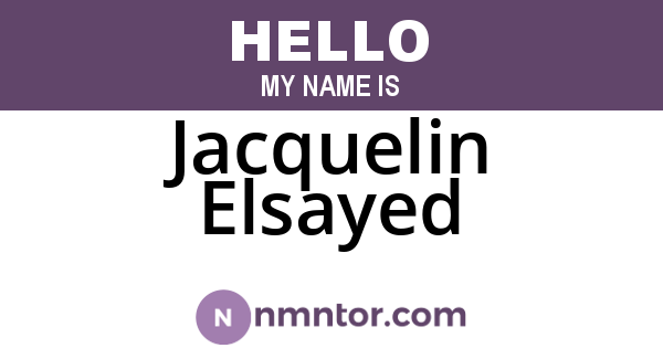 Jacquelin Elsayed