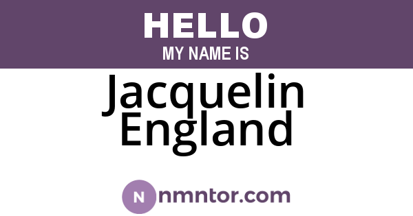 Jacquelin England