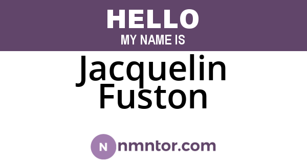 Jacquelin Fuston