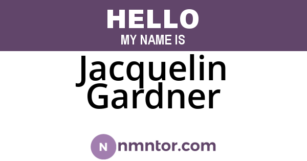 Jacquelin Gardner