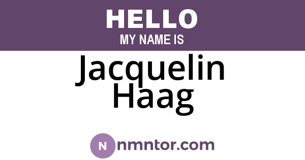 Jacquelin Haag