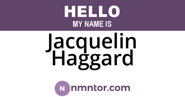 Jacquelin Haggard
