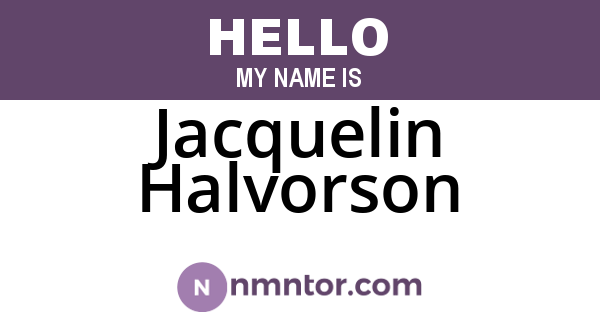 Jacquelin Halvorson