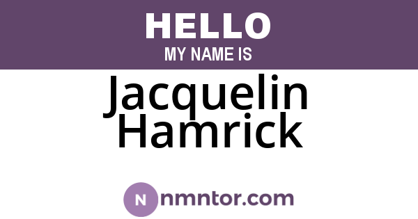 Jacquelin Hamrick