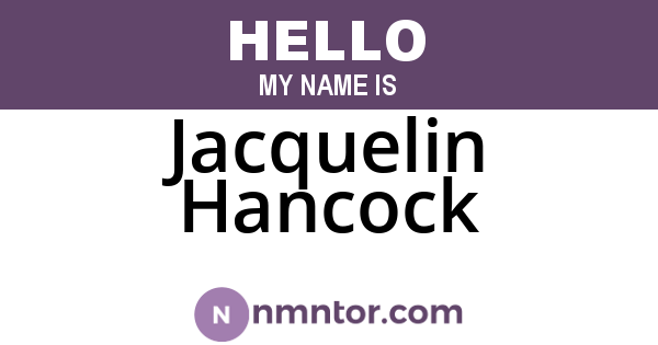 Jacquelin Hancock