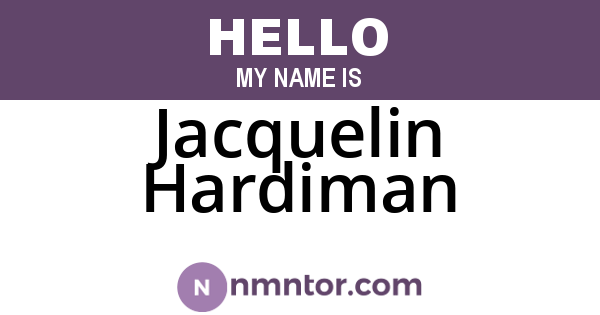 Jacquelin Hardiman