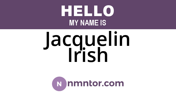 Jacquelin Irish