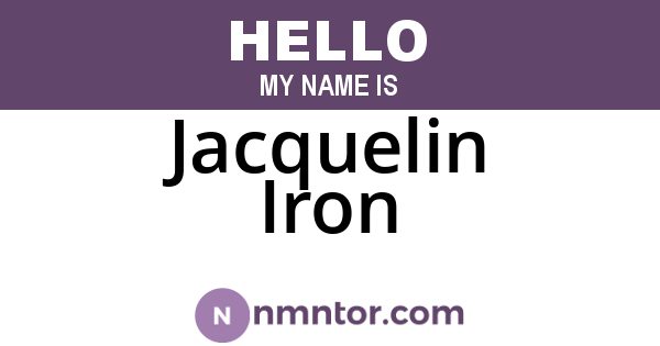 Jacquelin Iron