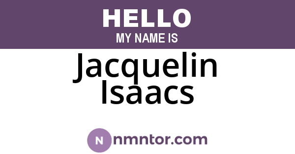 Jacquelin Isaacs