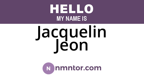 Jacquelin Jeon