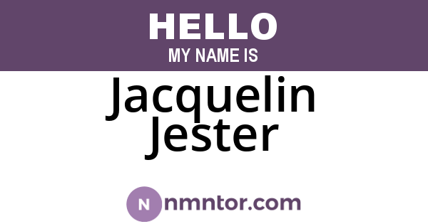 Jacquelin Jester