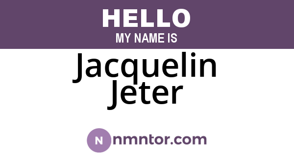 Jacquelin Jeter