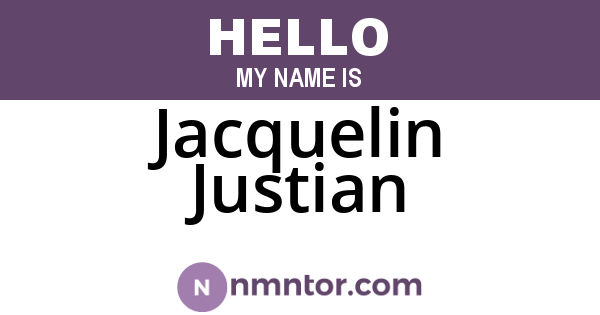 Jacquelin Justian