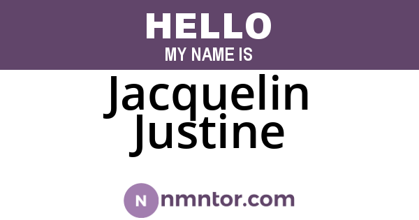 Jacquelin Justine