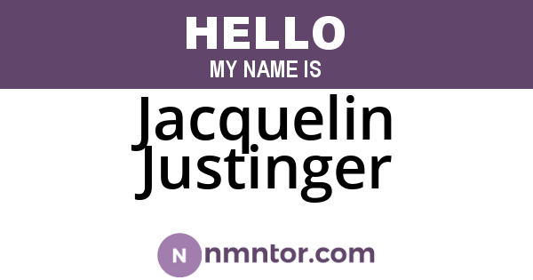 Jacquelin Justinger