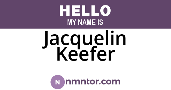 Jacquelin Keefer