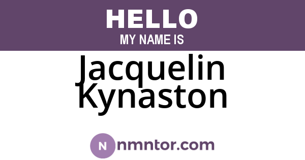 Jacquelin Kynaston