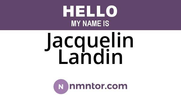 Jacquelin Landin