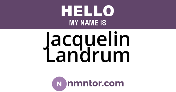 Jacquelin Landrum