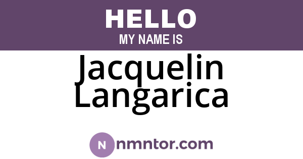 Jacquelin Langarica