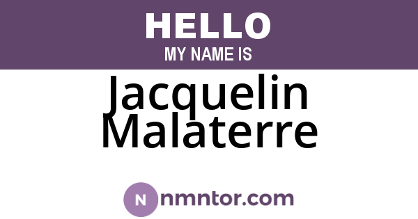 Jacquelin Malaterre