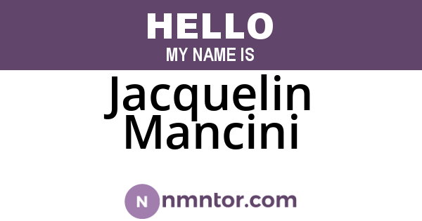 Jacquelin Mancini