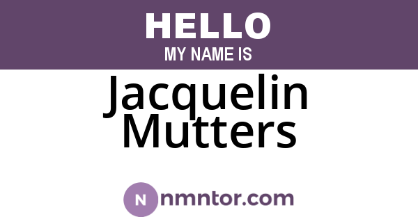 Jacquelin Mutters