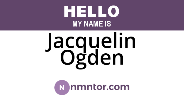 Jacquelin Ogden
