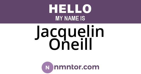 Jacquelin Oneill