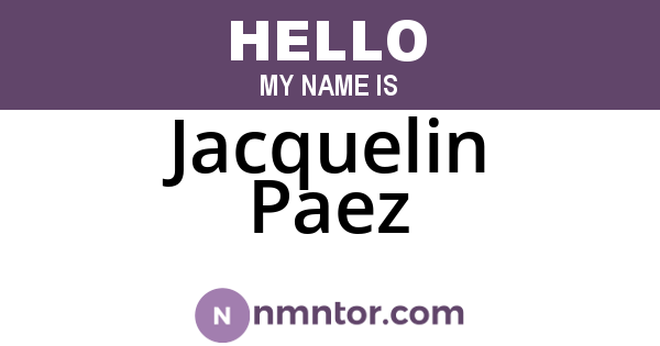 Jacquelin Paez