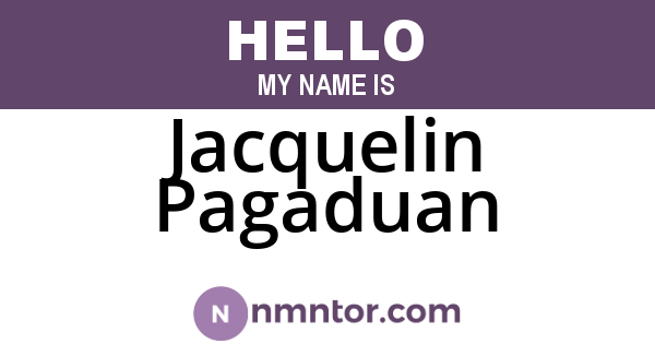 Jacquelin Pagaduan