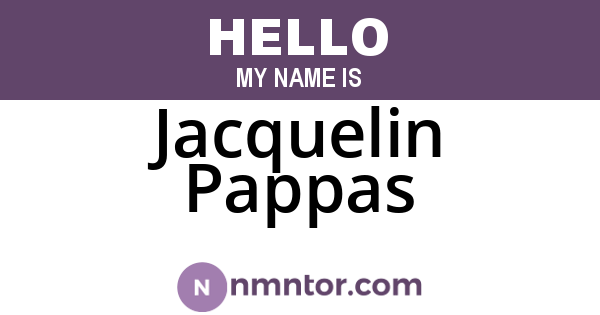 Jacquelin Pappas