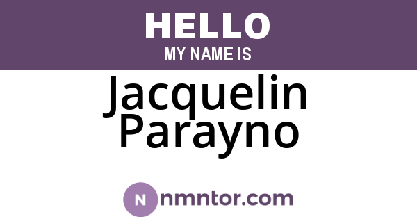Jacquelin Parayno