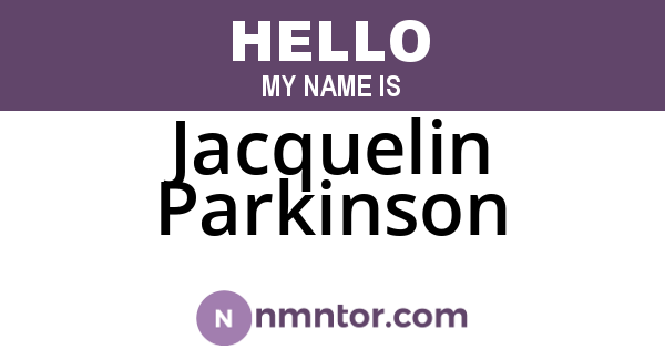 Jacquelin Parkinson
