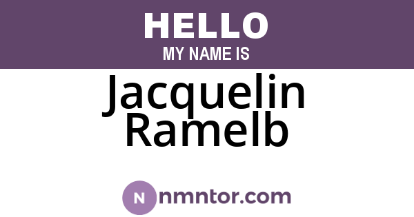 Jacquelin Ramelb
