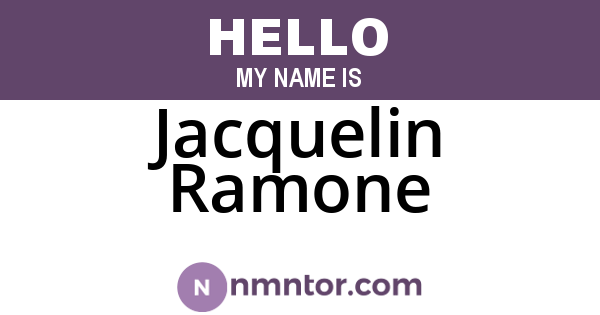 Jacquelin Ramone
