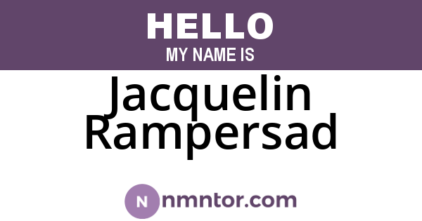 Jacquelin Rampersad