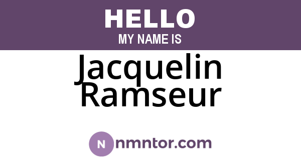 Jacquelin Ramseur