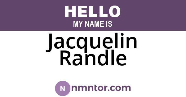 Jacquelin Randle