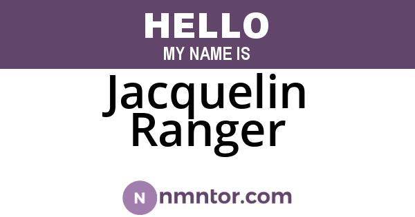 Jacquelin Ranger