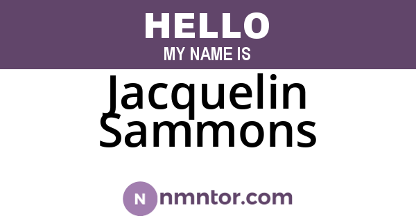 Jacquelin Sammons