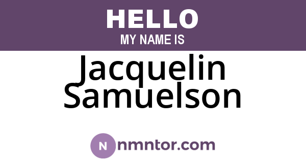 Jacquelin Samuelson