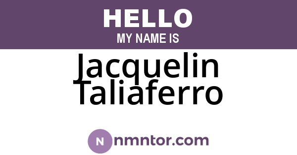 Jacquelin Taliaferro
