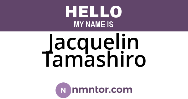 Jacquelin Tamashiro