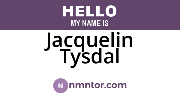 Jacquelin Tysdal