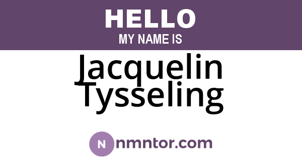 Jacquelin Tysseling