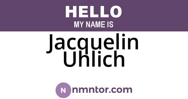 Jacquelin Uhlich