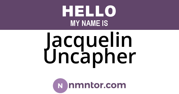 Jacquelin Uncapher