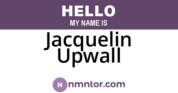 Jacquelin Upwall