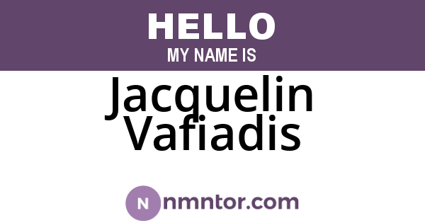 Jacquelin Vafiadis